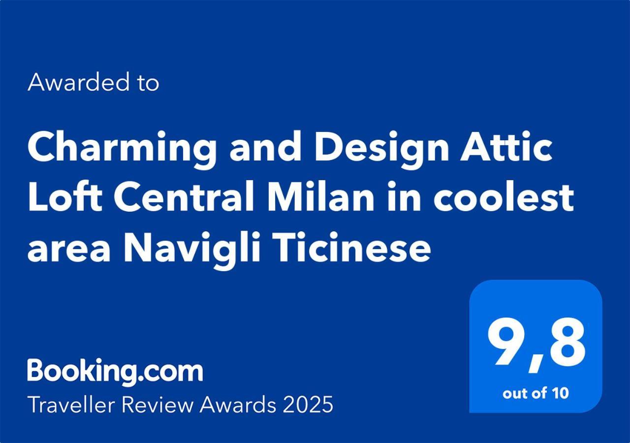 Charming And Design Attic Loft Central Milan In Coolest Area Navigli Ticinese Exterior photo